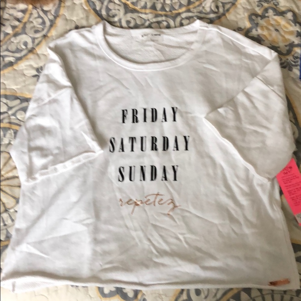 NWT Betsey Johnson Performance cropped sweatshirt